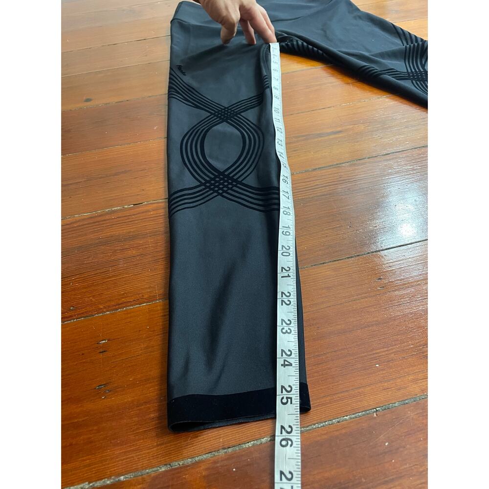 FANKA Body Sculpt Leggings Black Flocked Compression High Rise Womens M - Picture 11 of 12